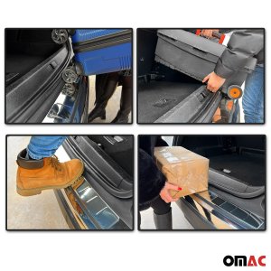 MINI COOPER Bumper Sill Cover - Rear - Omac - Gloss Silver - 2014